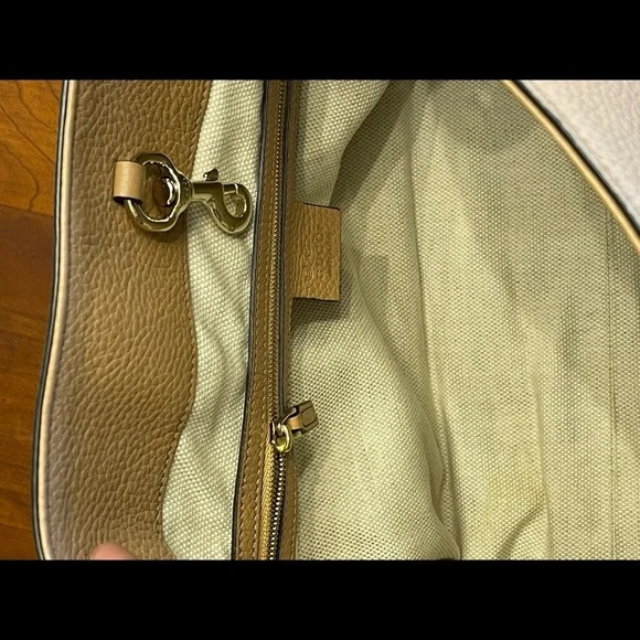 Authentic Gucci Soho Beige Leather Chain Shoulder Bag - Picture 11 of 12